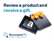 Review a product on Biocompare and earn an Amazon gift card