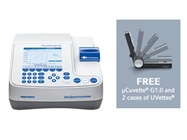 Purchase a BioSpectrometer receive a free Cuvette G1.0 and 2 cases of UVettes