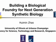 Webinar: Building a Biological Foundry for Next Generation Synthetic Biology