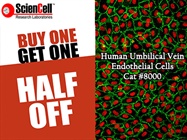 Buy 1 vial of HUVEC and get the second vial of HUVEC 50% off