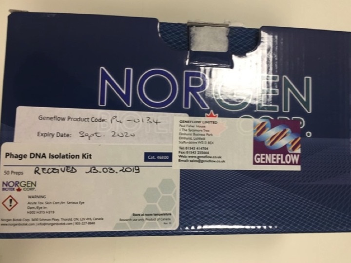 Purification of Total DNA from Bacteriophages Kit