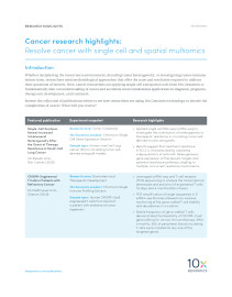 Cancer research highlights