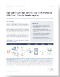 Robust Results for scRNA-seq from Matched FFPE and Freshly Fixed Samples
