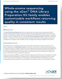 Whole-Exome Sequencing Using the xGen DNA Library Preparation Kit