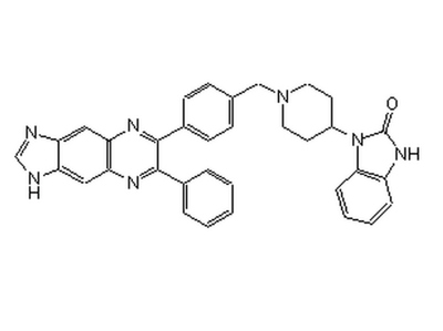 Akt Inhibitor VIII, Isozyme-Selective, Akti-1/2 (1,3-Dihydro-1-(1-((4-(6-phenyl-1H-imidazo[4,5-g]quinoxalin-7-yl)phenyl)methyl)-4-piperidinyl)-2H-benzimidazol-2-one, Akti-1/2)